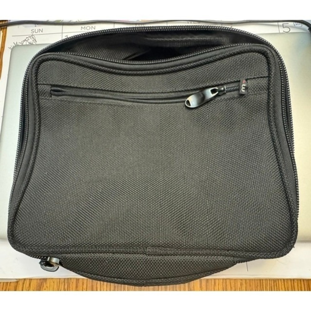 Black‎ Ballistic Nylon Travel Organizer Bag Tech Accessory Case with Handle